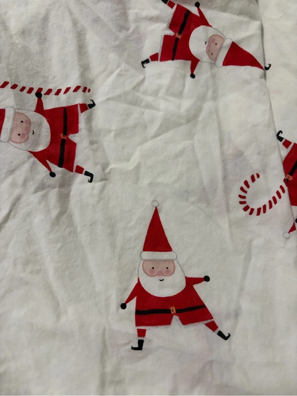 White Holiday Santa Print crib sheet